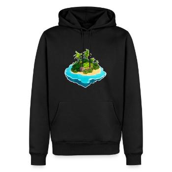 Insel in den Tropen - Männer Premium Bio Hoodie - Schwarz - Vorne - Nico (187cm)