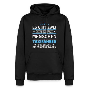 Es gibt zwei Arten von Menschen - Taxifahrer - Männer Premium Bio Hoodie - Schwarz - Vorne - Nico (187cm)