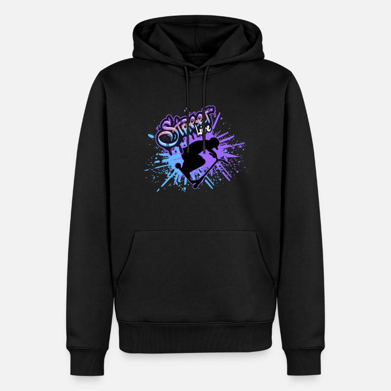 scooter vie de rue - Sweat à capuche Premium bio Homme - noir