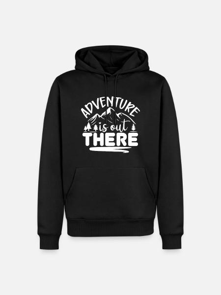 Adventure Is Out There - Männer Premium Bio Hoodie - Schwarz