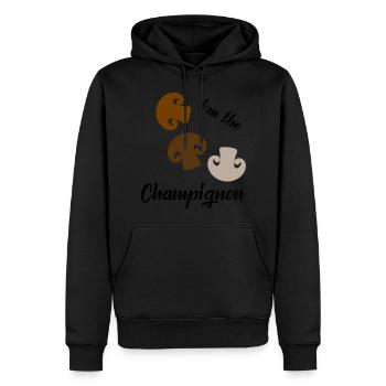I'm the Champignon - Männer Premium Bio Hoodie - Schwarz - Vorne - Nico (187cm)