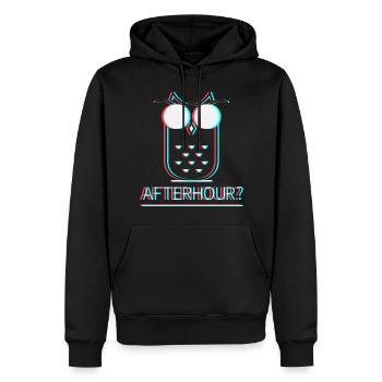 Afterhour Techno Raver Electro Rave Music Club - Sweat à capuche Premium bio Homme - noir - Devant - Nico (187cm)