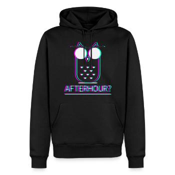 Afterhour Techno Raver Electro Rave Music Club - Sweat à capuche Premium bio Homme - noir - Devant - Nico (187cm)