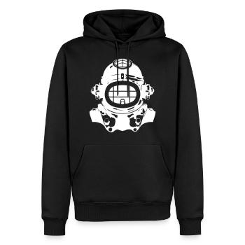 Taucherhelm Tauchen Apnoe Vintage - Männer Premium Bio Hoodie - Schwarz - Vorne - Nico (187cm)
