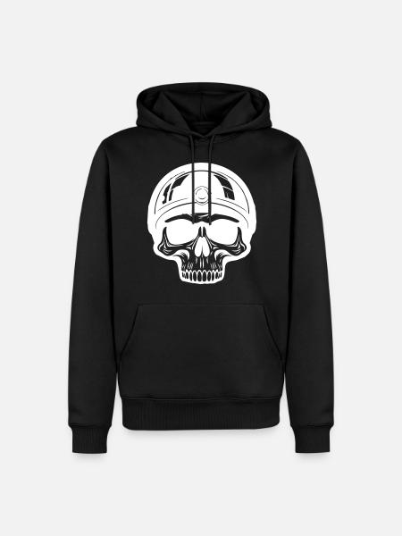 Skeleton Biker - Sweat à capuche Premium bio Homme - noir