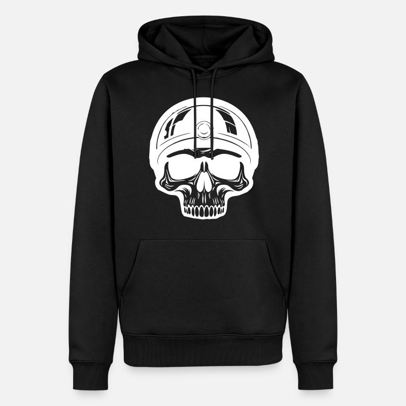 Skeleton Biker - Sweat à capuche Premium bio Homme - noir