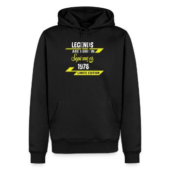 LEGENDS ARE BORN IN 1978 GEBURTSTAGSGESCHENK - Männer Premium Bio Hoodie - Schwarz - Vorne - Nico (187cm)
