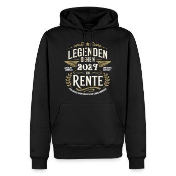Legenden Gehen 2027 In Rente Absolut Einmalig - Männer Premium Bio Hoodie - Schwarz - Vorne - Nico (187cm)