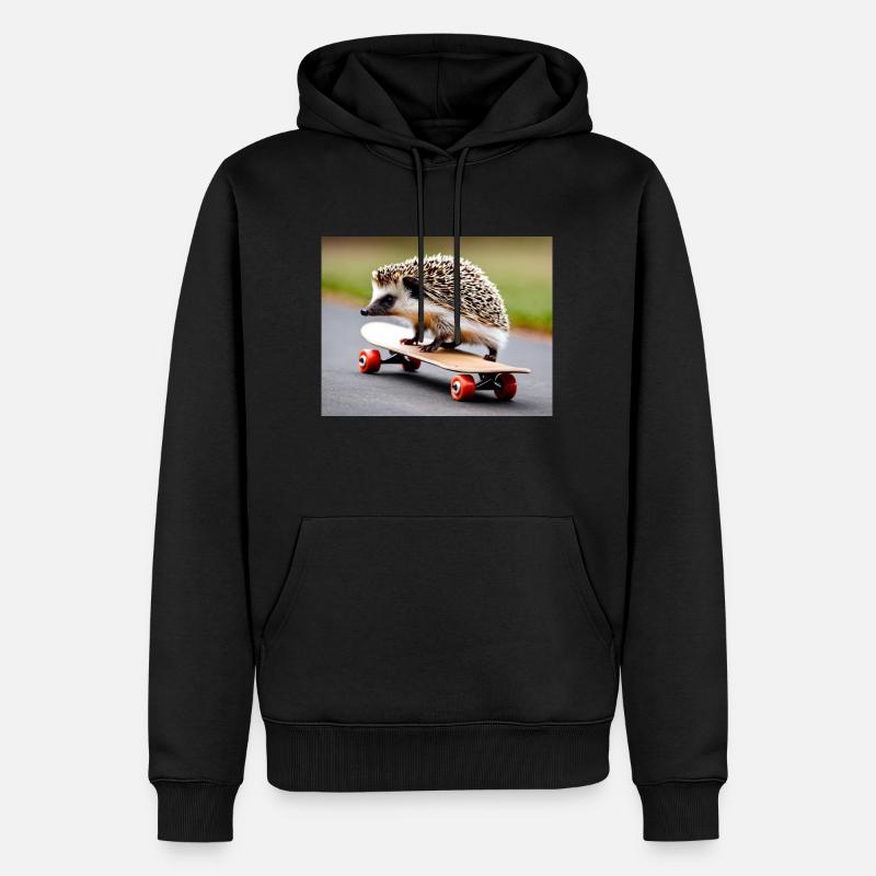 Hérisson - Sweat à capuche Premium bio Homme - noir