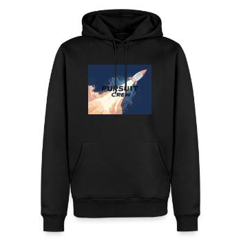 astranought pursuit crew - Men’s Premium Organic Hoodie - black - Front - Nico (187cm)