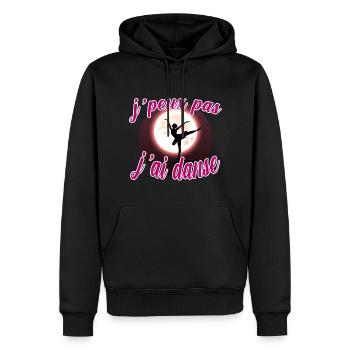 Tee shirt danse fille j peux pas humour vêtements - Sweat à capuche Premium bio Homme - noir - Devant - Nico (187cm)