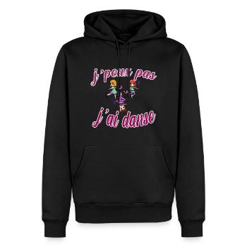 t shirt fille danse enfants qui dansent cadeau - Sweat à capuche Premium bio Homme - noir - Devant - Nico (187cm)