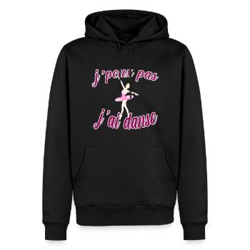 t shirt danse enfants danse vetements collection - Sweat à capuche Premium bio Homme - noir - Devant - Nico (187cm)