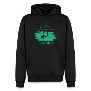 Tauchen Diving Spruch für Taucher - Männer Premium Bio Hoodie - Schwarz - Vorne - Nico (187cm)