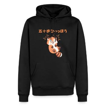 Itoki Hyaho Red Panda Neta Saying Proverbs Funny - Männer Premium Bio Hoodie - Schwarz - Vorne - Nico (187cm)