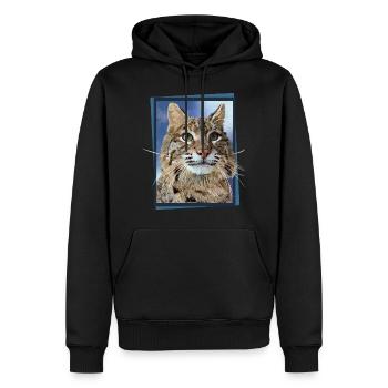 Lynx - Sweat à capuche Premium bio Homme - noir - Devant - Nico (187cm)