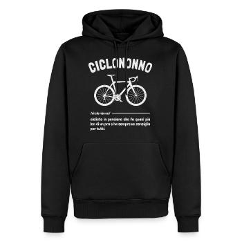 Cyclonono Phrasen Lustiges Fahrrad Großvater Radfahrer - Männer Premium Bio Hoodie - Schwarz - Vorne - Nico (187cm)