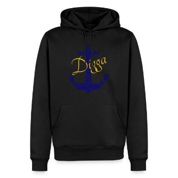 Anker Digga - Männer Premium Bio Hoodie - Schwarz - Vorne - Nico (187cm)