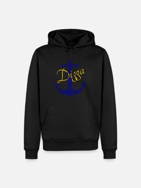 Anker Digga - Männer Premium Bio Hoodie - Schwarz