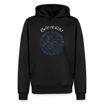 Bayern Bavaria retro - Männer Premium Bio Hoodie - Schwarz - Vorne - Nico (187cm)