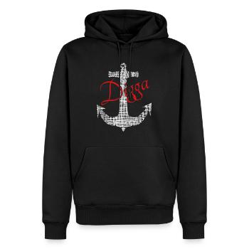 Anker Digga - Männer Premium Bio Hoodie - Schwarz - Vorne - Nico (187cm)