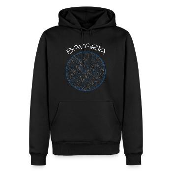 Bavaria, Bayern - Männer Premium Bio Hoodie - Schwarz - Vorne - Nico (187cm)