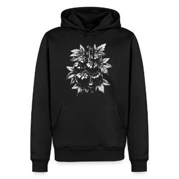 Cherokee Purple Tomaten - Männer Premium Bio Hoodie - Schwarz - Vorne - Nico (187cm)