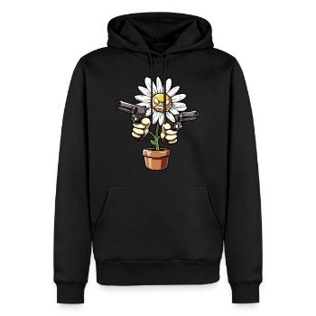 Gunflower - Männer Premium Bio Hoodie - Schwarz - Vorne - Nico (187cm)