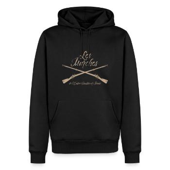 Les Marches de l'Entre-Sambre-et-Meuse - Sweat à capuche Premium bio Homme - noir - Devant - Nico (187cm)