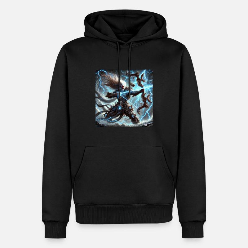 Thunder Archery God - Männer Premium Bio Hoodie - Schwarz