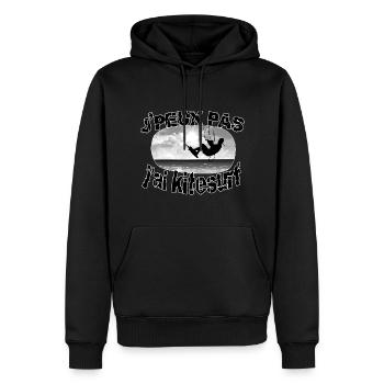 j'peux pas j'ai kitesurf - Sweat à capuche Premium bio Homme - noir - Devant - Nico (187cm)