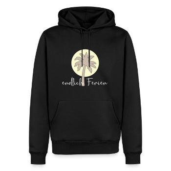 endlich Ferien - Männer Premium Bio Hoodie - Schwarz - Vorne - Nico (187cm)