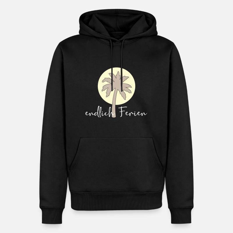 endlich Ferien - Männer Premium Bio Hoodie - Schwarz