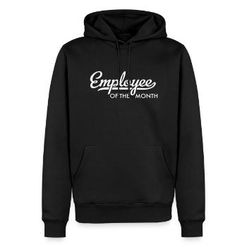 Mitarbeiter des Monats - Männer Premium Bio Hoodie - Schwarz - Vorne - Nico (187cm)