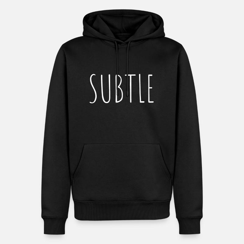 subtil - Sweat à capuche Premium bio Homme - noir