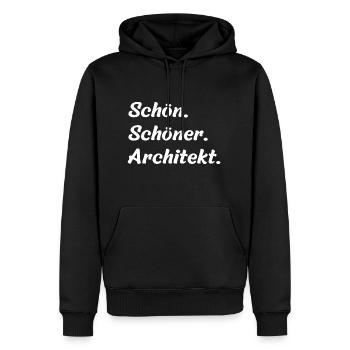 Schön. Schöner. Architekt - Männer Premium Bio Hoodie - Schwarz - Vorne - Nico (187cm)