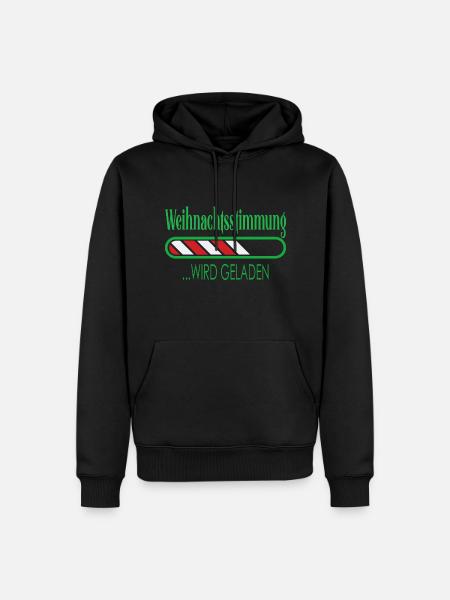 Weihnachtsstimmung wird geladen - Männer Premium Bio Hoodie - Schwarz