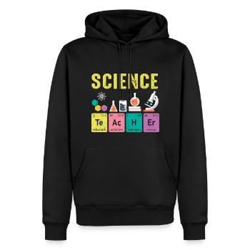 Naturwissenschaft Lehrer Regelmäßige Elemente - Männer Premium Bio Hoodie - Schwarz - Vorne - Nico (187cm)