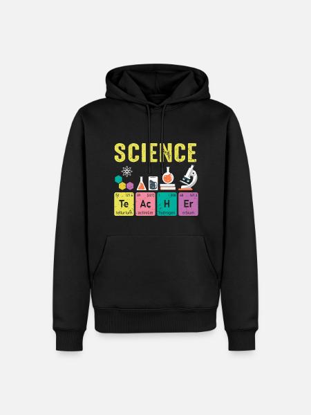 Science Teachers Regular Elements - Men’s Premium Organic Hoodie - black
