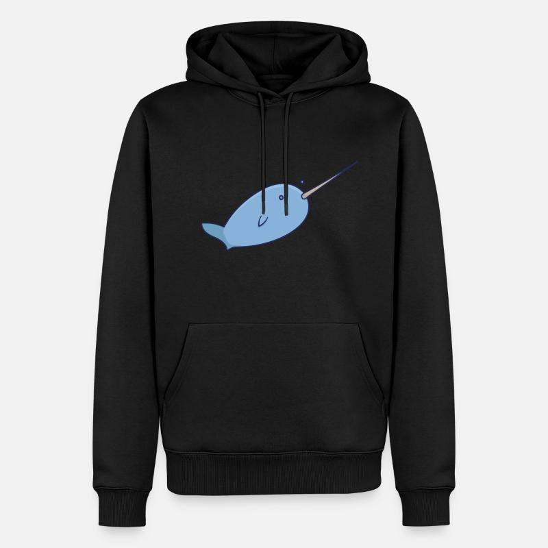 Squishy Narwhal - Männer Premium Bio Hoodie - Schwarz
