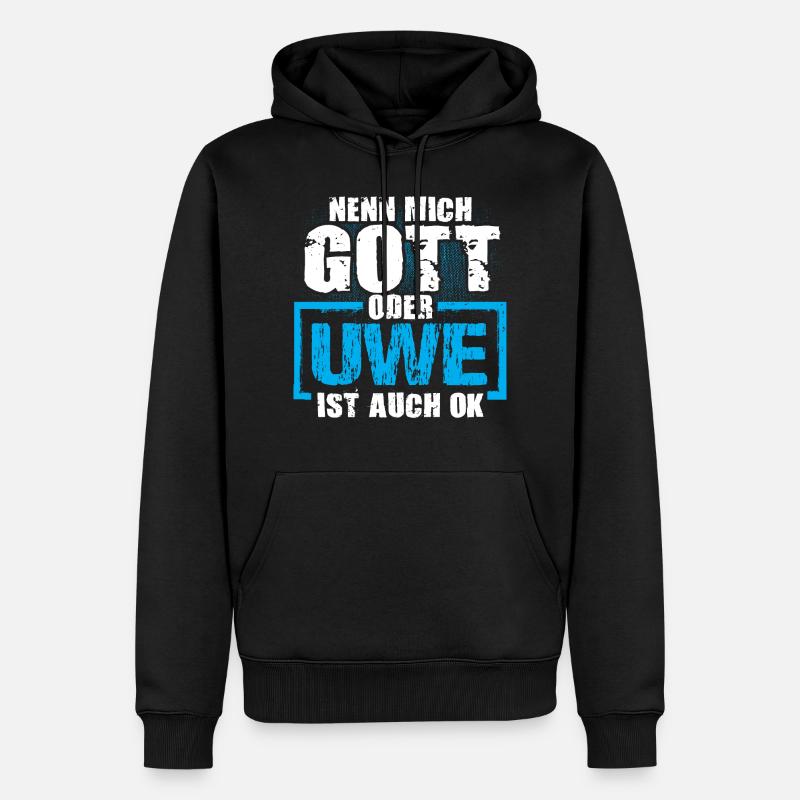 UWE - ok - Männer Premium Bio Hoodie - Schwarz