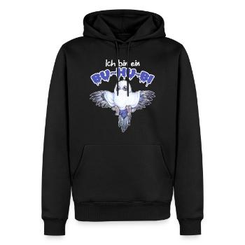 Ich bin ein Bu~hu-Bi - Wellensittich als Geist - Männer Premium Bio Hoodie - Schwarz - Vorne - Nico (187cm)