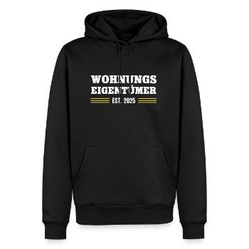 Wohnungseigentümer 2025 Wohnung Eigentümer - Männer Premium Bio Hoodie - Schwarz - Vorne - Nico (187cm)