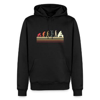 Evolution Scooter coloré - Sweat à capuche Premium bio Homme - noir - Devant - Nico (187cm)
