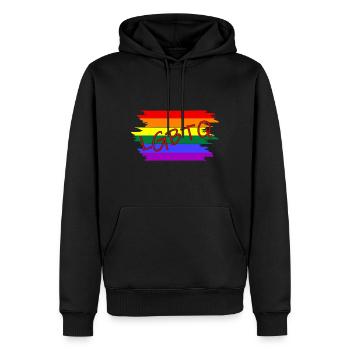 LGBTQ Gay Pride CSD - Männer Premium Bio Hoodie - Schwarz - Vorne - Nico (187cm)