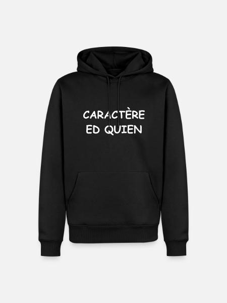 Caractère ed quien - Sweat à capuche Premium bio Homme - noir