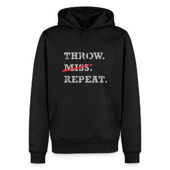 Fléchettes Lancer Rater Répéter - Sweat à capuche Premium bio Homme - noir - Devant - Nico (187cm)