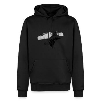 Flying paragliding tandem experiencing freedom - Men’s Premium Organic Hoodie - black - Front - Nico (187cm)