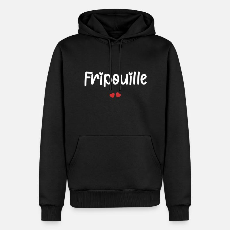 Fripouille - Sweat à capuche Premium bio Homme - noir