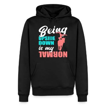 Vaulting Riding Rider Vaulter Acrobat - Men’s Premium Organic Hoodie - black - Front - Nico (187cm)